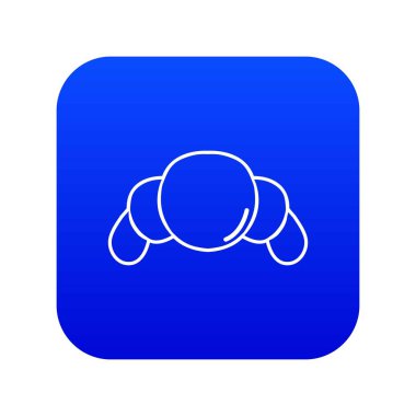 Kruvasan mavi simge vektör