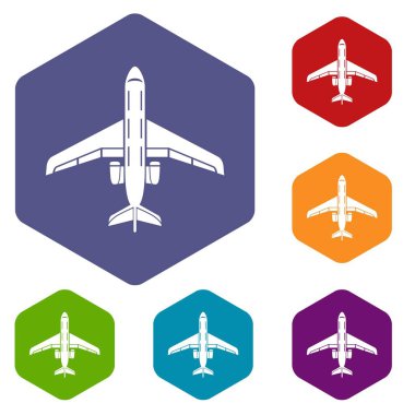 Yolcu uçağı simgesi, basit tarzı