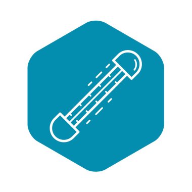 Pencere termometre simgesi, anahat stili