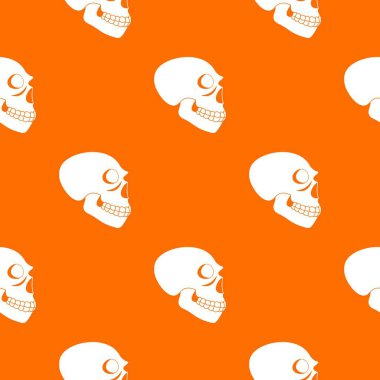 Kafatası desen vektör turuncu