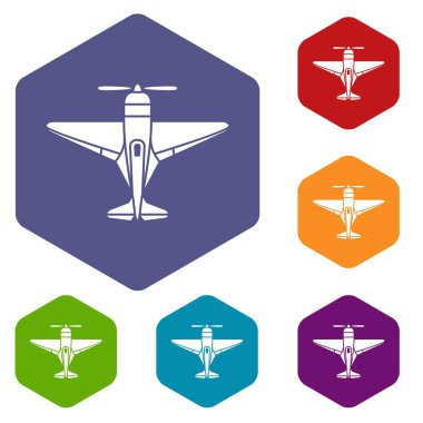 Küçük uçak simgesi, basit tarzı