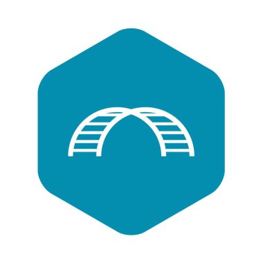 Tırmanma merdivenleri simgesi, basit tarzı