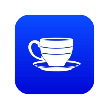 Kupası simgesi dijital mavi