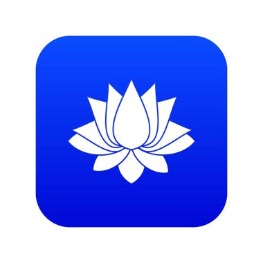 Lotus simgesi dijital mavi