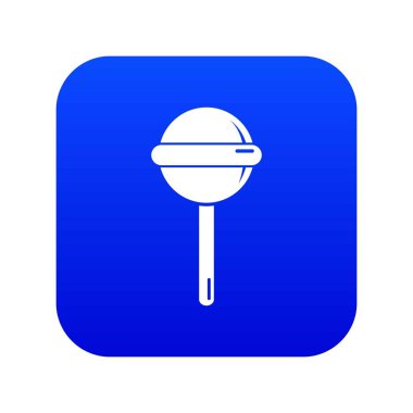 Yuvarlak Lollipop simgesi mavi vektör