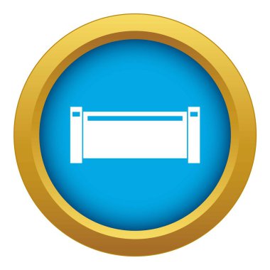 Boru parçası simge mavi vektör izole