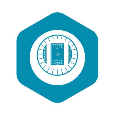 Yuvarlak Stadyumu Üstten Görünüm simgesi, basit tarzı