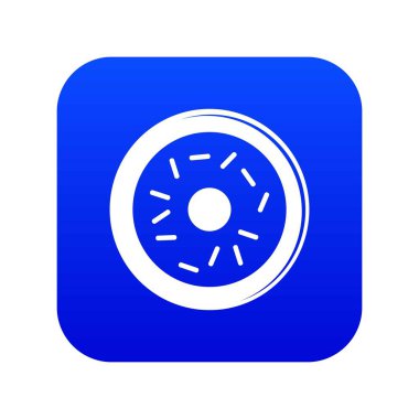 Çörek mavi simge vektör