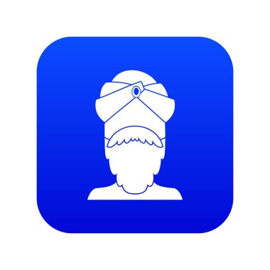 Hint adam simge dijital mavi