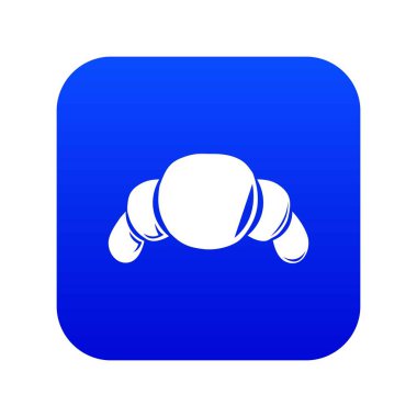 Kruvasan mavi simge vektör