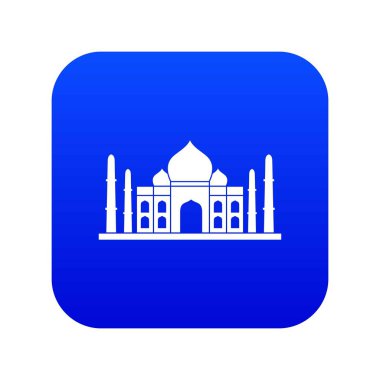 Taj Mahal simgesi dijital mavi