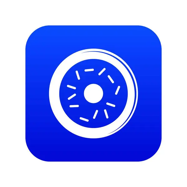 Donut icono azul vector — Archivo Imágenes Vectoriales