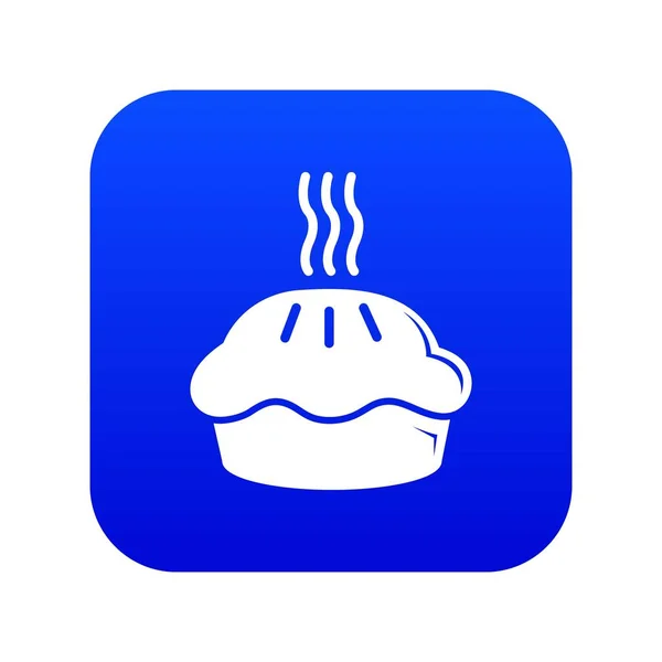 Hot cupcake icon blue vector — Stock Vector
