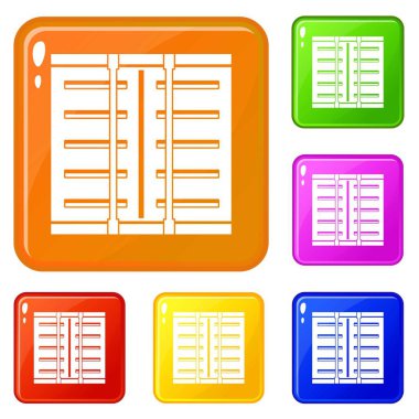 Jaluzi simgeler vektör renk ayarla