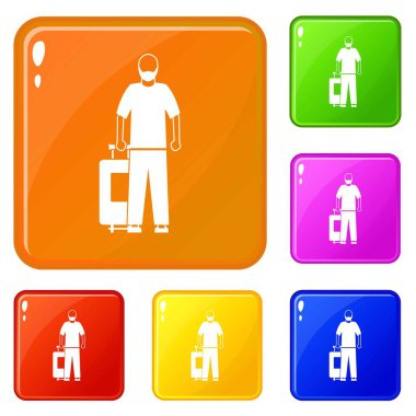 Arapça adam simgeler vektör rengi ayarlamak