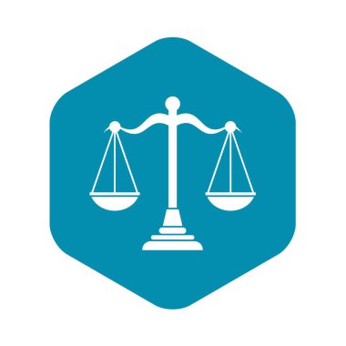 Denge ölçek simgesi, basit tarzı