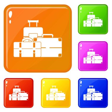 Bagaj simgeleri vektör rengini ayarlama