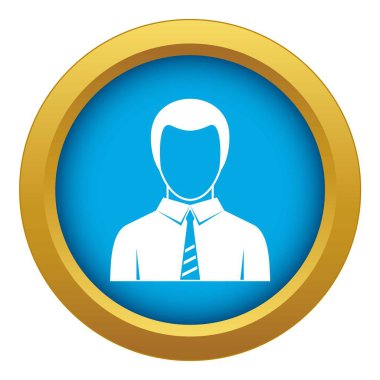 İzole işadamı mavi simge vektör