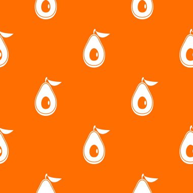 Avokado desen vektör turuncu