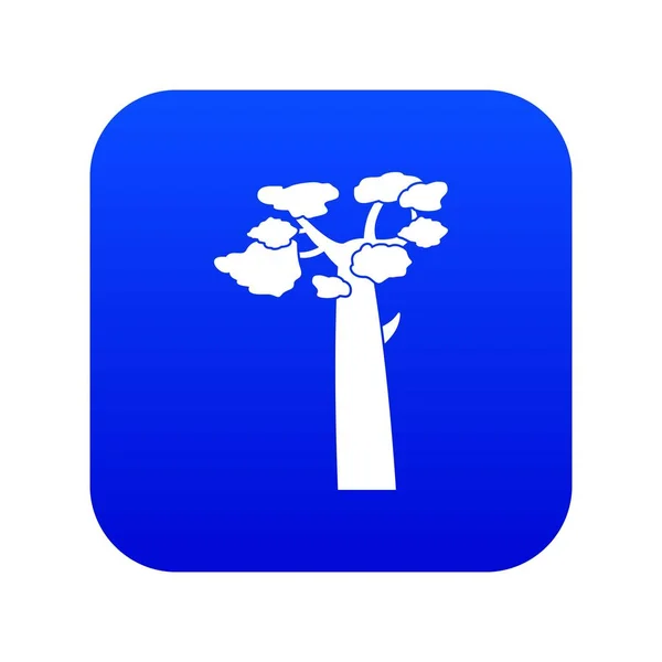 Baobab icoon Digitaal blauw — Stockvector