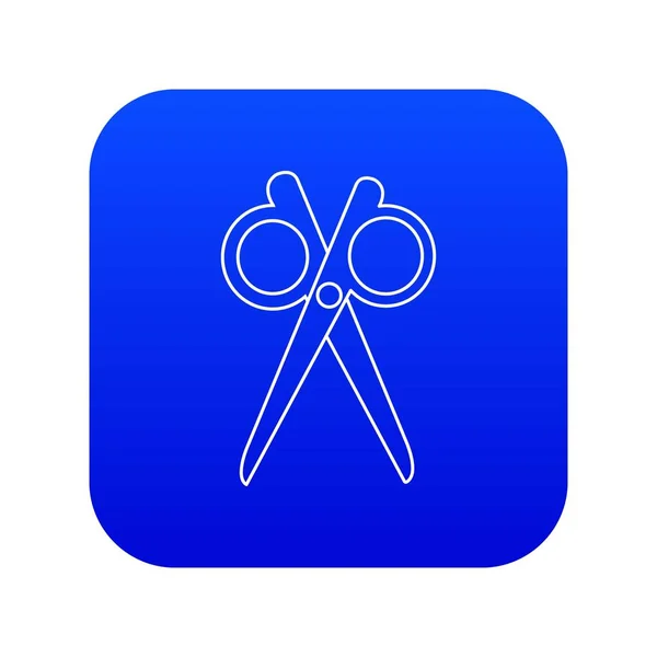 Ciseaux icône vecteur bleu — Image vectorielle