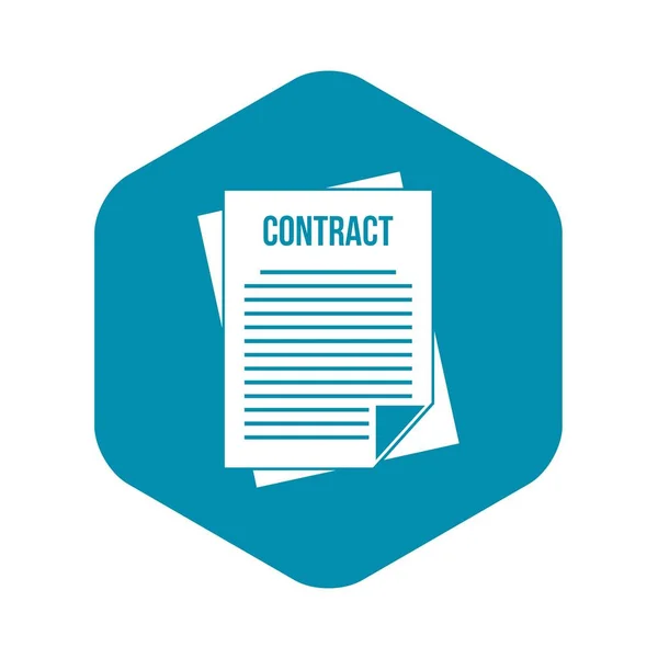 Icône du contrat dans un style simple — Image vectorielle