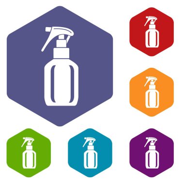 Sprey şişe simgesi, basit tarzı