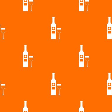 Şarap desen vektör turuncu