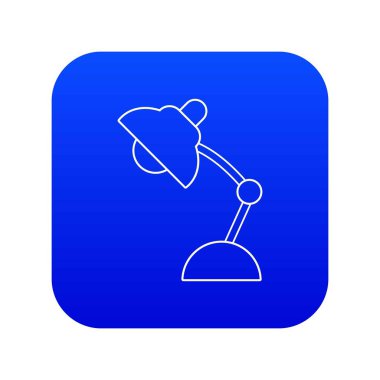 Masa lambası simgesi mavi vektör