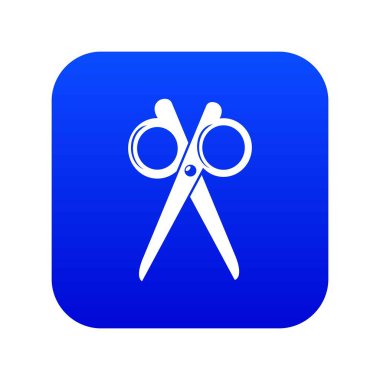 Makas simgesi mavi vektör