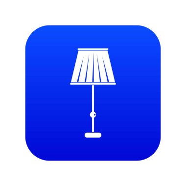 Zemin lambası simgesi dijital mavi