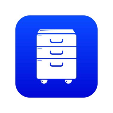 Ofis dolap simge mavi vektör