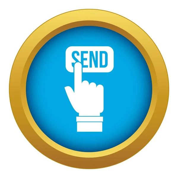 E-mail communicatieconcept icon Blue vector geïsoleerd — Stockvector