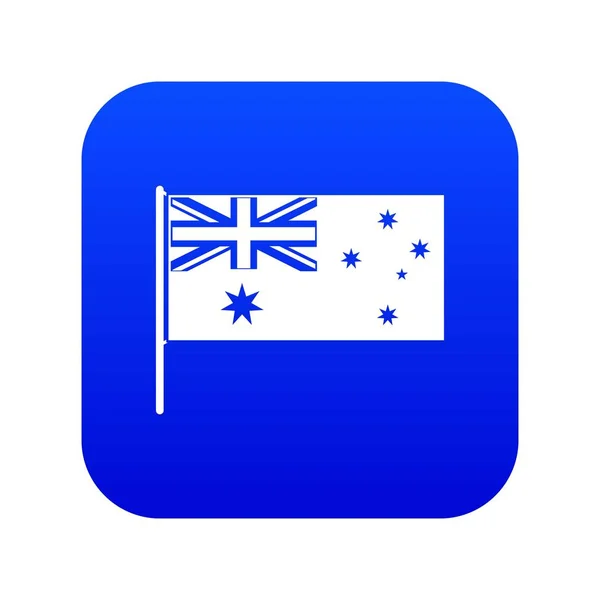 澳大利亚国旗图标数字蓝色 — 图库矢量图片