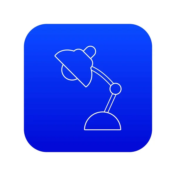 Icono de lámpara de mesa vector azul — Archivo Imágenes Vectoriales