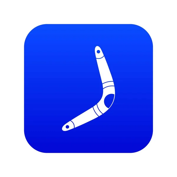 Boomerang icono digital azul — Archivo Imágenes Vectoriales