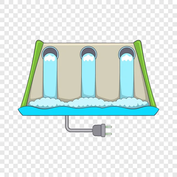 Icône de la centrale électrique, style dessin animé — Image vectorielle