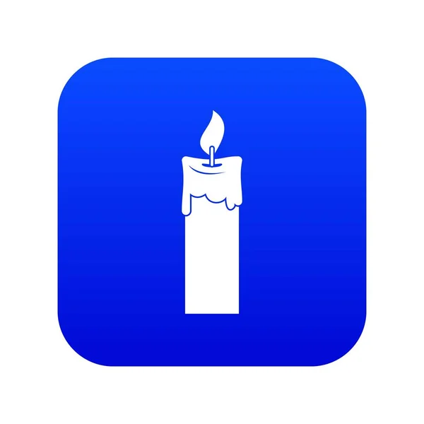 Icono de vela azul digital — Archivo Imágenes Vectoriales