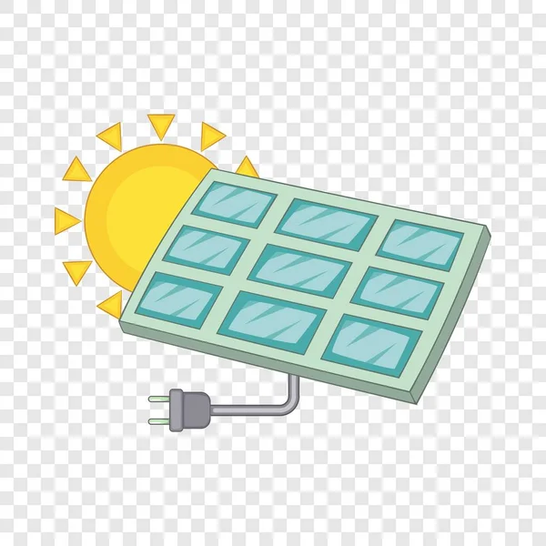 Ícone de bateria solar, estilo dos desenhos animados —  Vetores de Stock