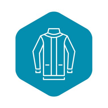 Kayak ceketi simgesi, anahat stili