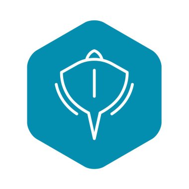 Stingray Balık simgesi, anahat stili