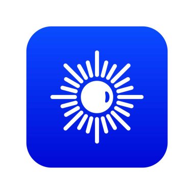 Güneş simgesi dijital mavi