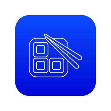 Suşi mavi simge vektör