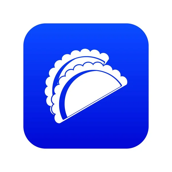 Empanadas de pollo icon digital blau — Stockvektor