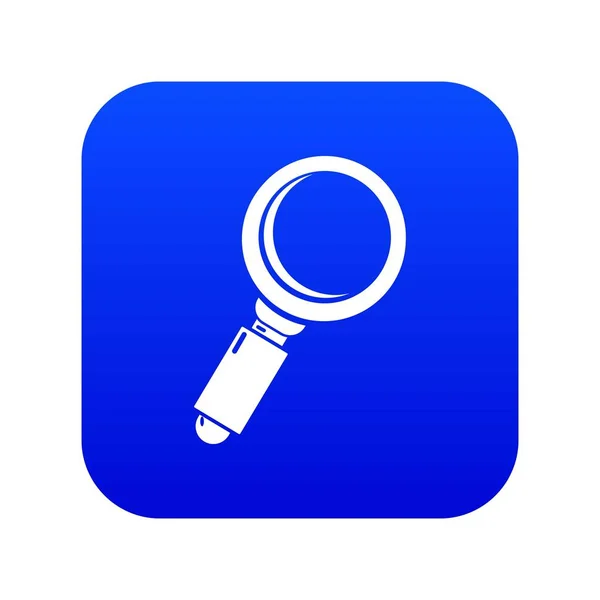 Loupe icon blauwe vector — Stockvector