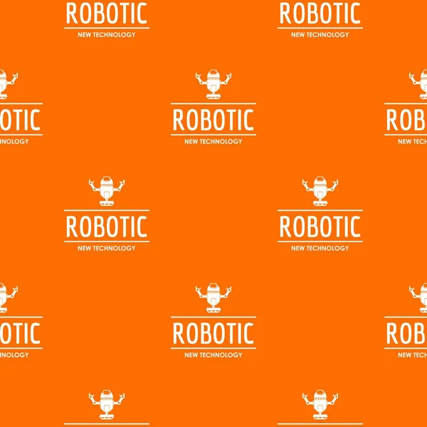 Patrón de tecnología robótica vector naranja — Vector de stock