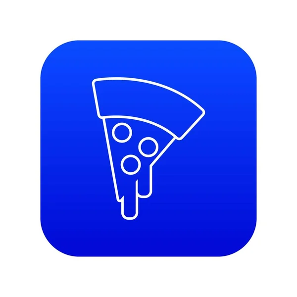 Pizza ikonę niebieski wektor — Wektor stockowy