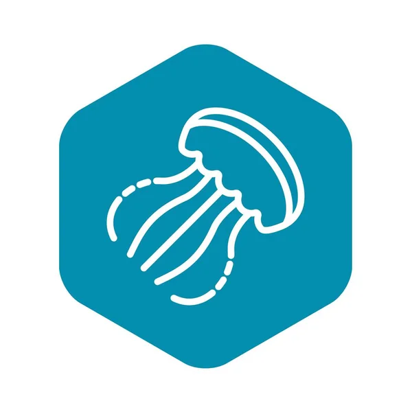 Icono de medusa, estilo de contorno — Vector de stock