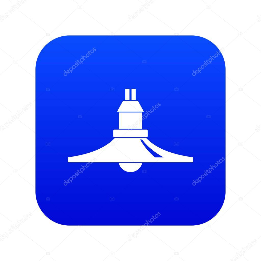 Hanging lantern icon digital blue