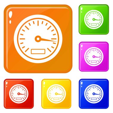 Hız göstergesi simgeler vektör renk ayarla